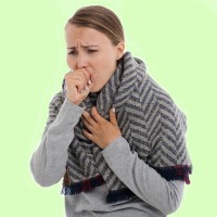 Female coughing effect.