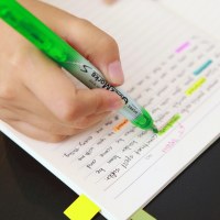 Highlighting text with a marker pen.