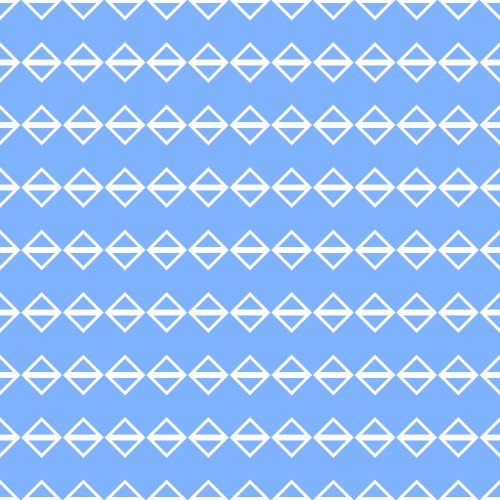 Blue and white geometric pattern.