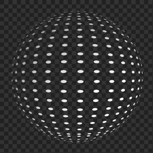 Sphere with dots.