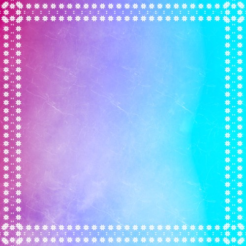 Gradient background with floral frame.