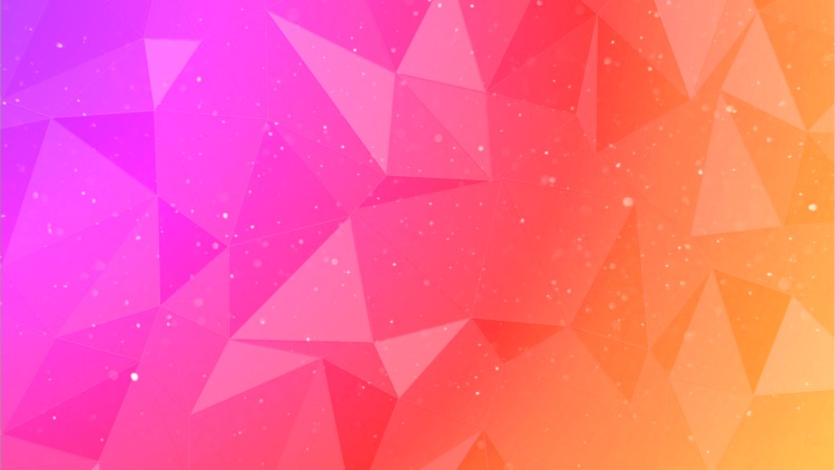 Orange and pink low poly background.