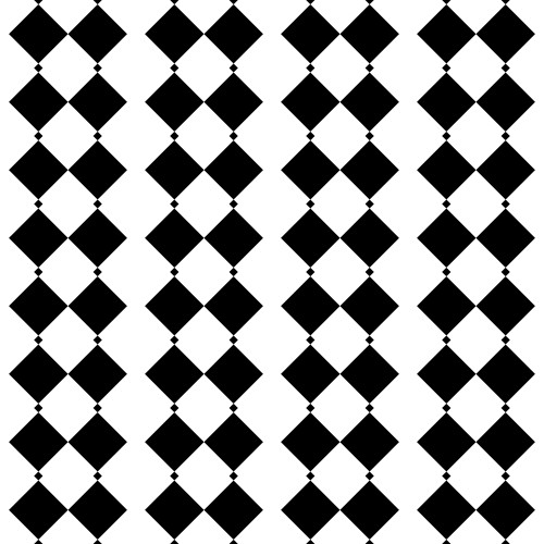Geometric pattern with black and white squares.