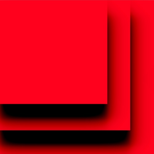 Red and black background with squares.