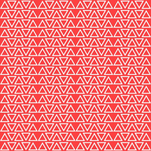 Red geometric pattern.