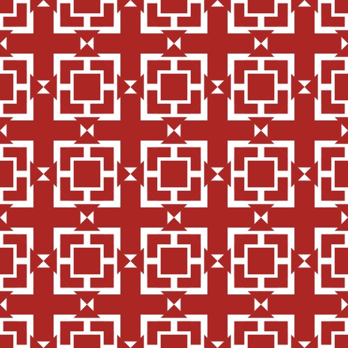 Red pattern with crosses.