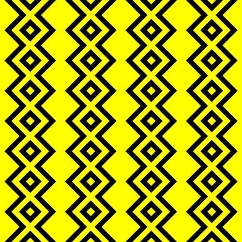 Yellow and black pattern.