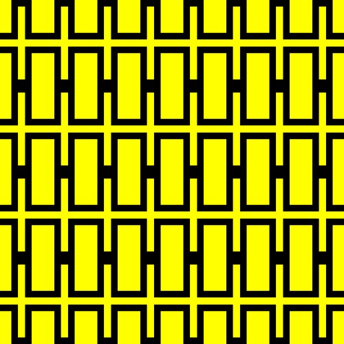 Yellow and black geometric pattern.
