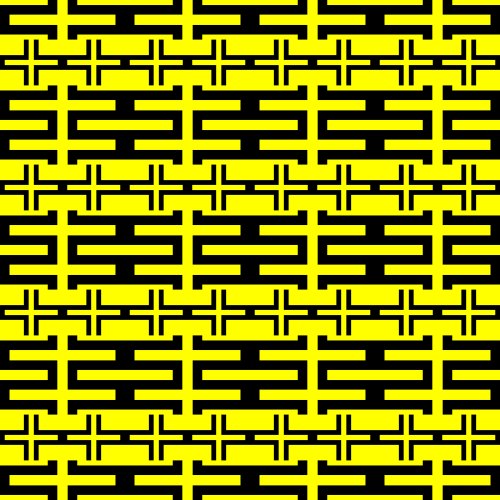 Yellow and black abstract pattern.