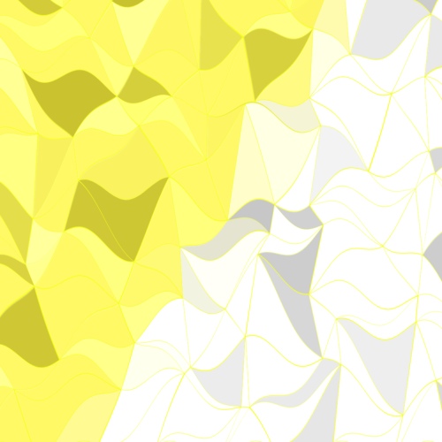 Yellow and white low poly background.